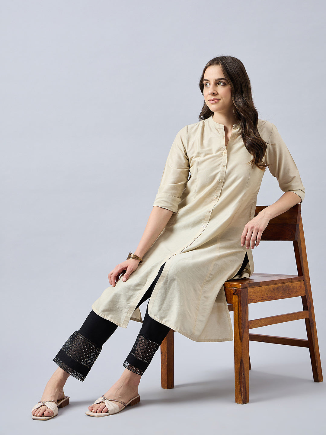 Black Sequin Lace Pants