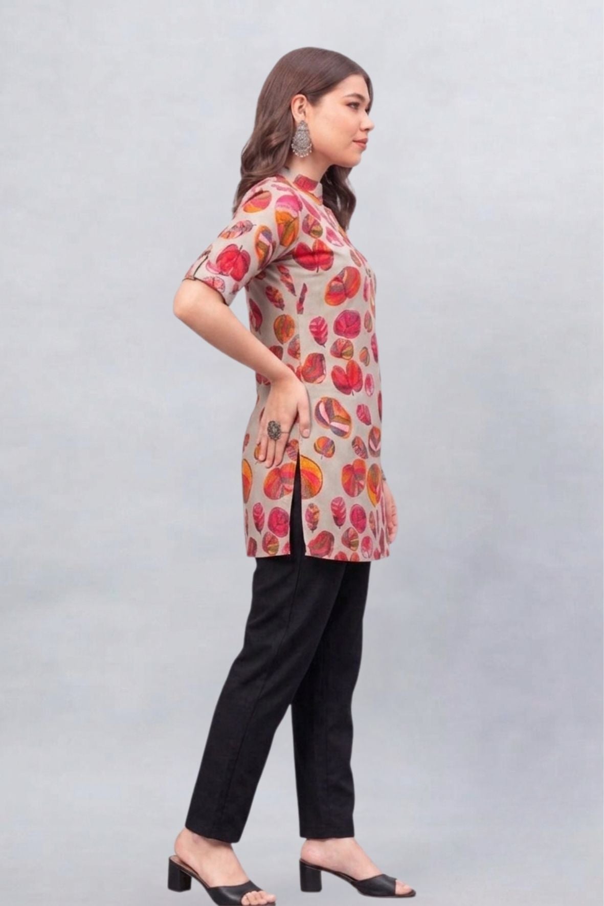 Autumn Blossoms Printed Kurti