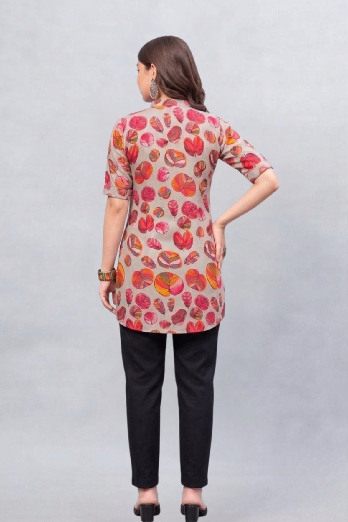 Autumn Blossoms Printed Kurti