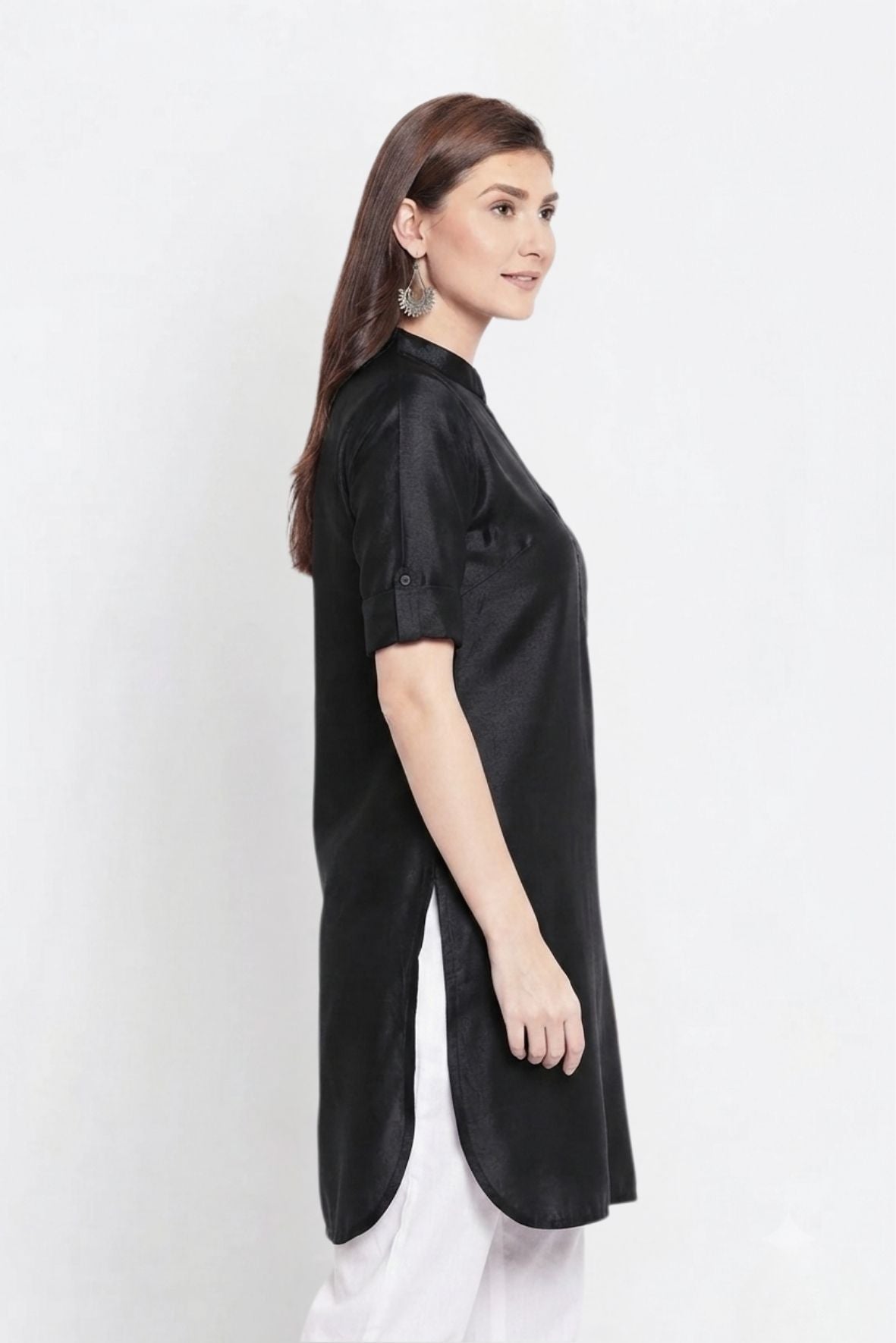 Black Solid Color Kurti