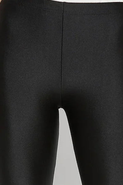 Black Metallic Leggings - Chudi Length