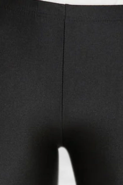 Black Metallic Leggings - Ankle Length