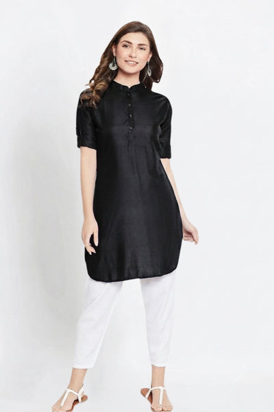 Black Solid Color Kurti