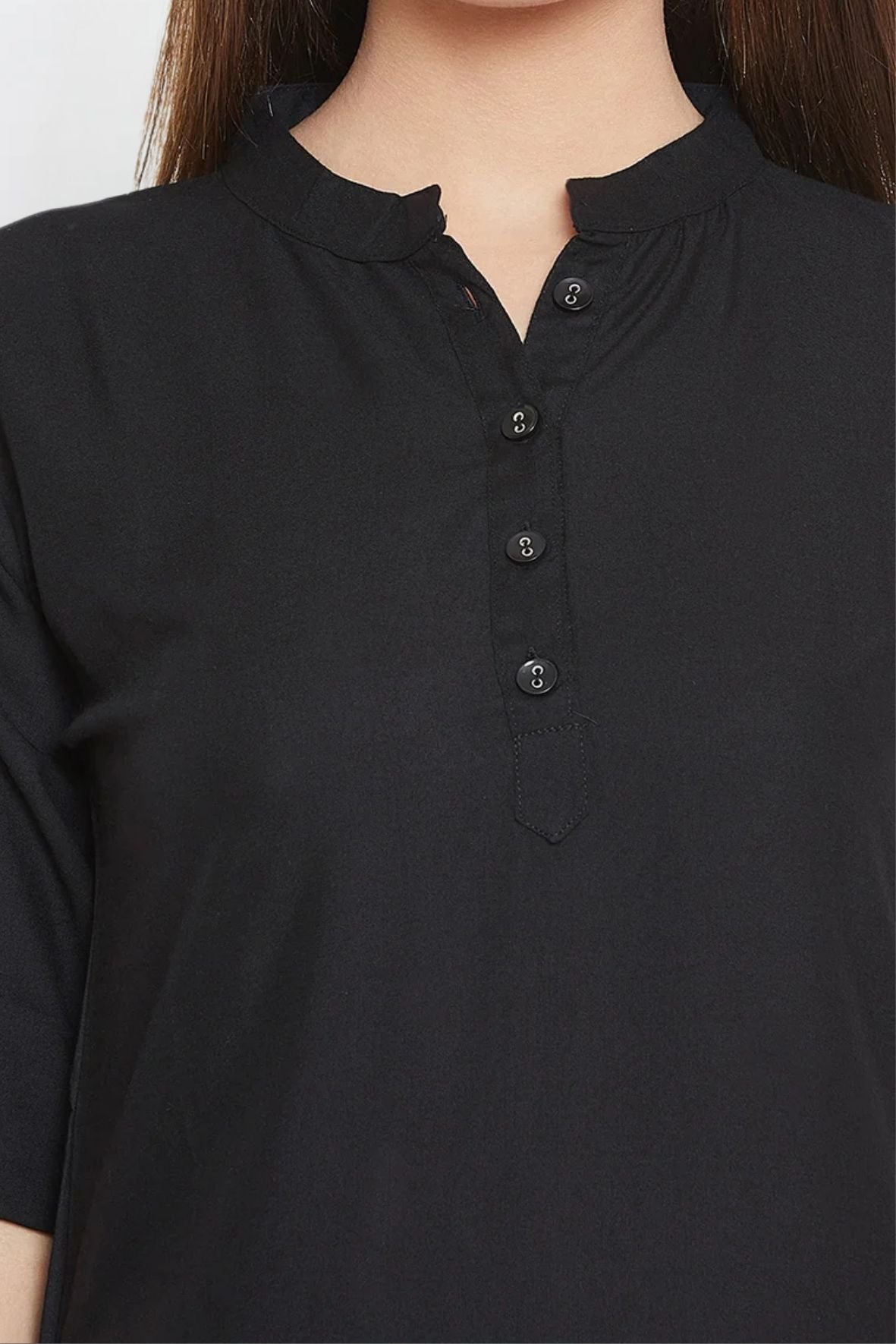 Black Solid Color Kurti
