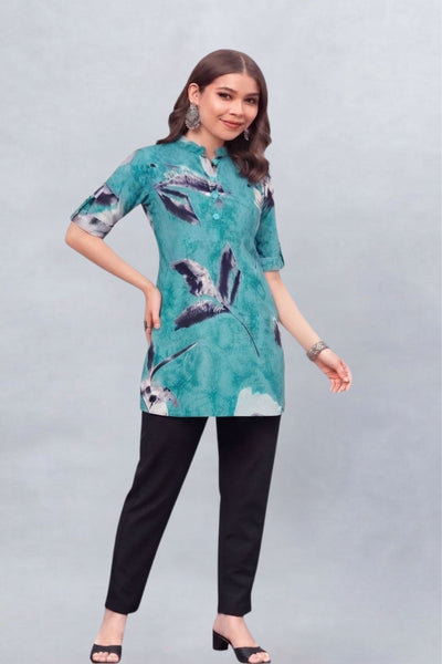 Blue Printed Kurti