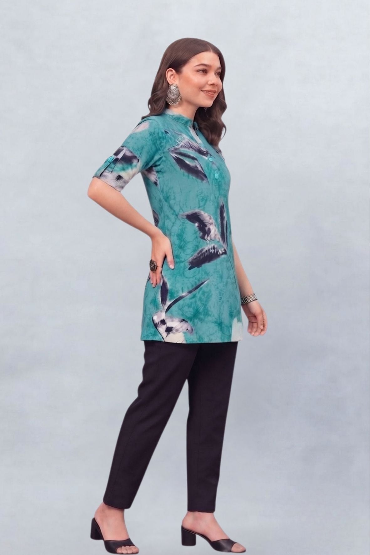 Blue Printed Kurti