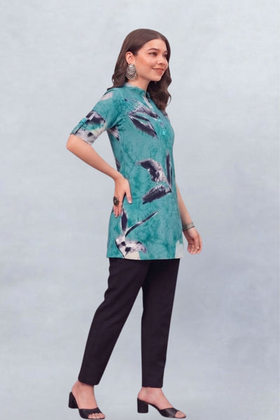 Blue Printed Kurti
