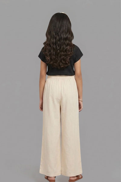 Kids Cream Rayon Palazzo