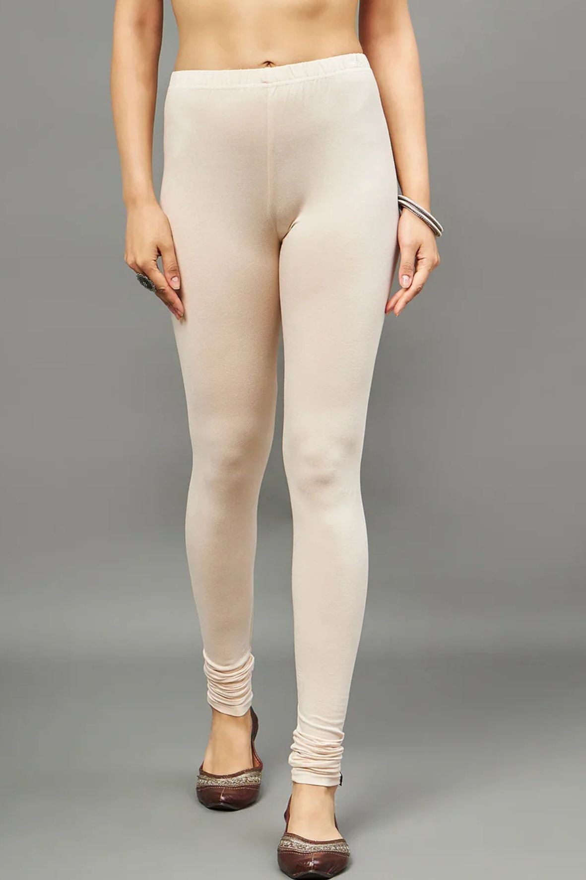 Cream Viscose Ankle Legging