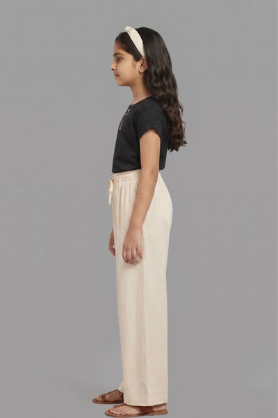 Kids Cream Rayon Palazzo