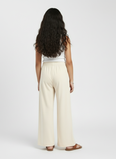 Kids Cream Rayon Palazzo