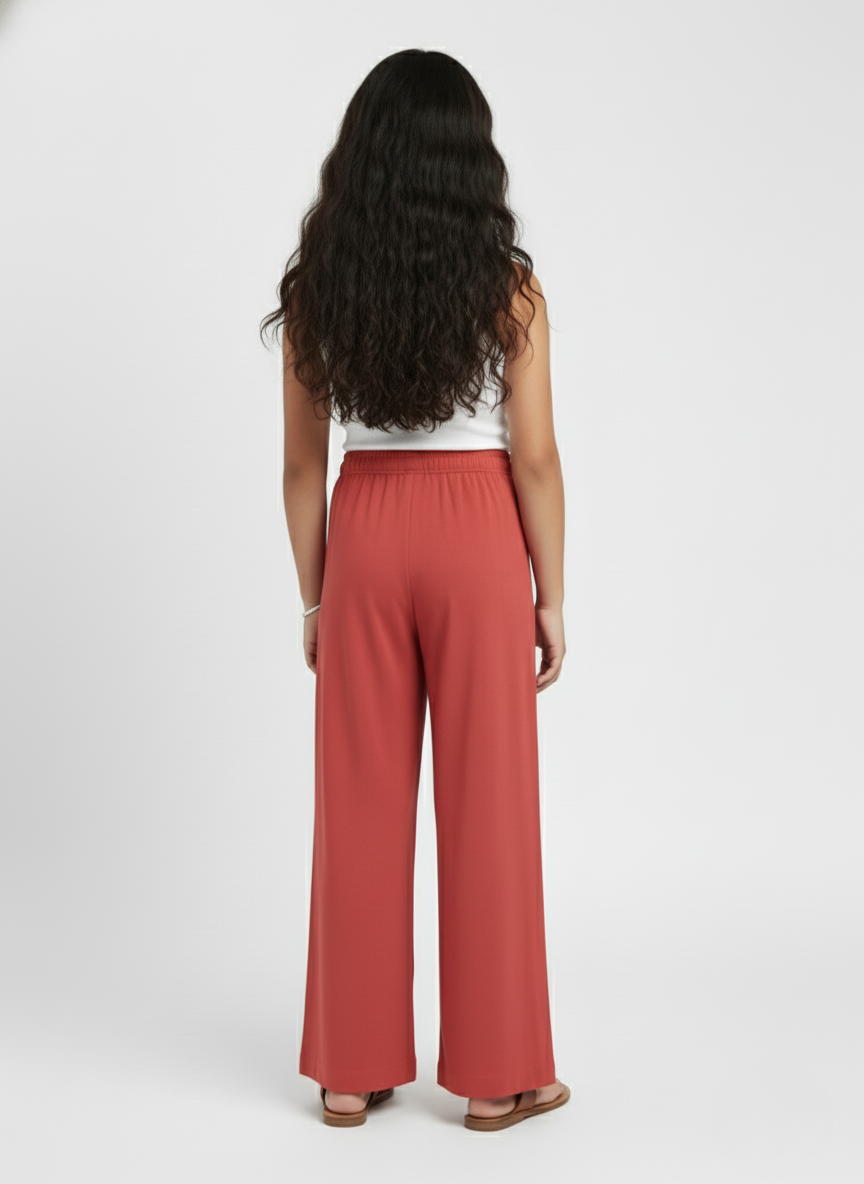 Kids Peach Rayon Palazzo 36