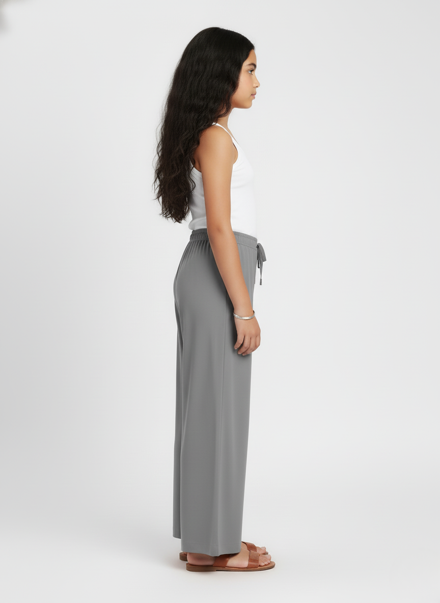 Kids Grey Rayon Palazzo