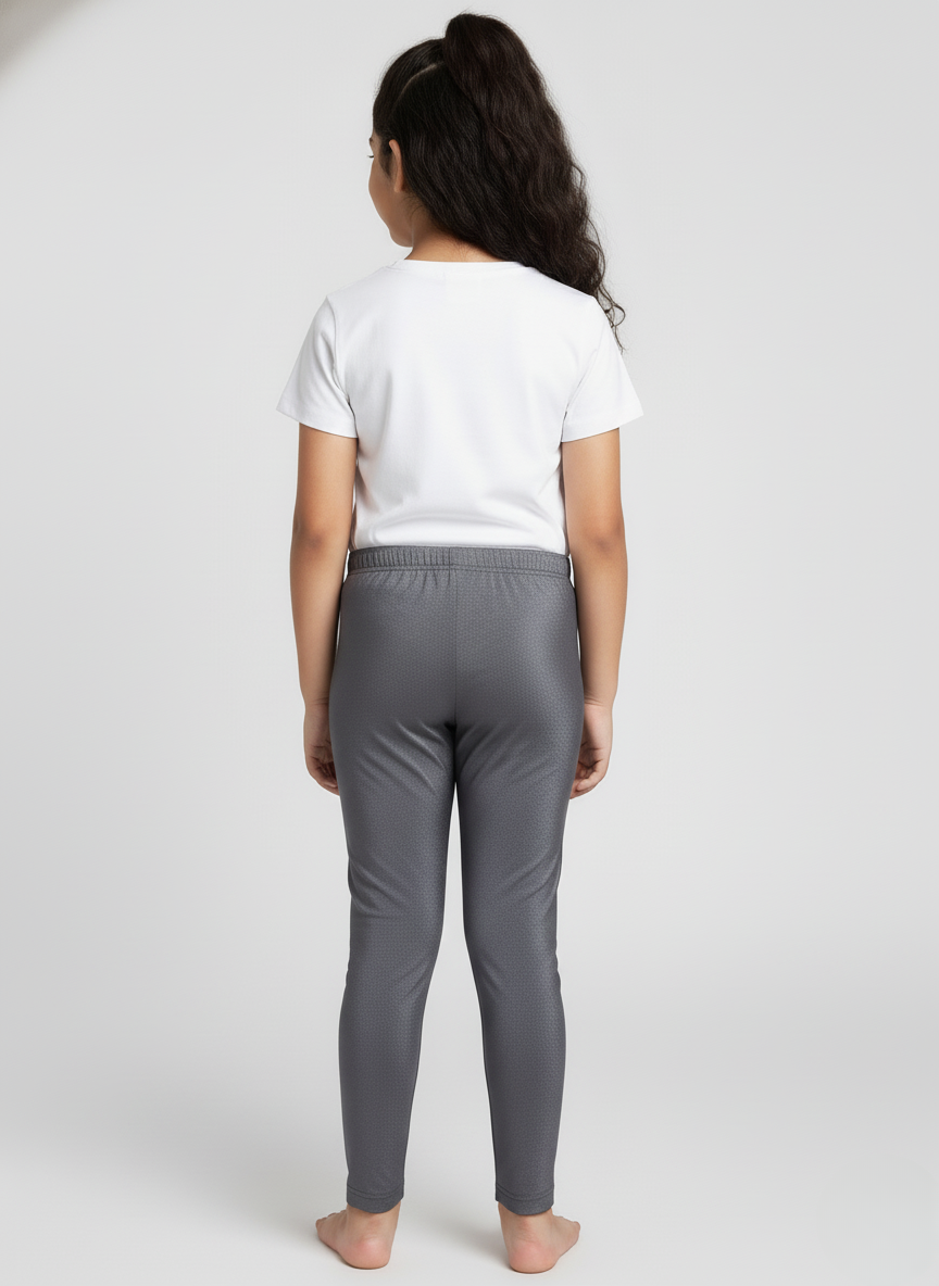 Grey Metallic Leggings