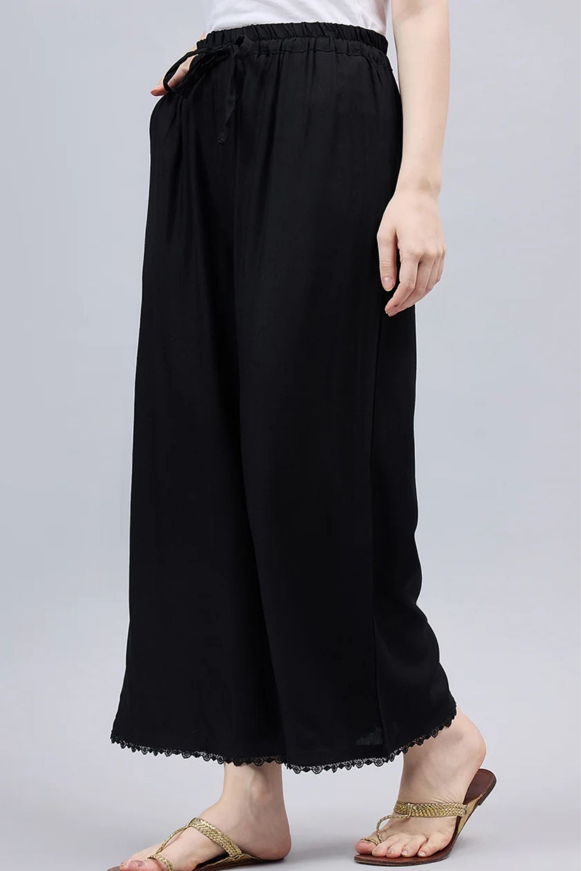 Black Lace Palazzos