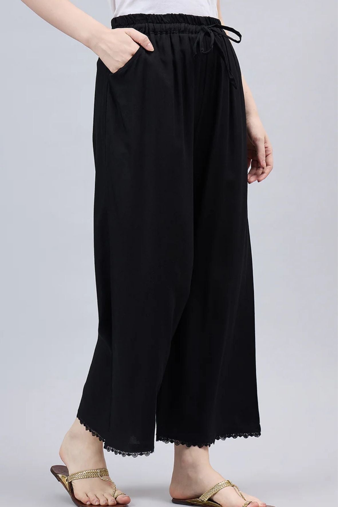 Black Lace Palazzos