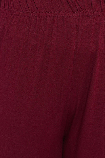 Maroon Viscose Palazzo