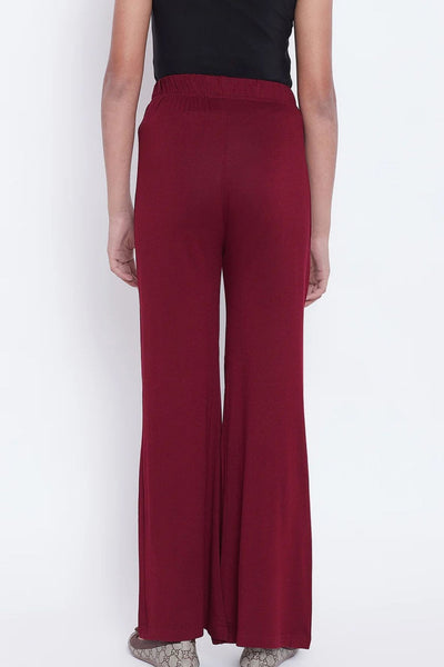 Maroon Viscose Palazzo