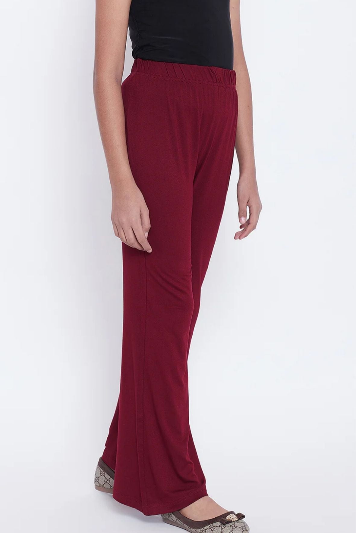 Maroon Viscose Palazzo