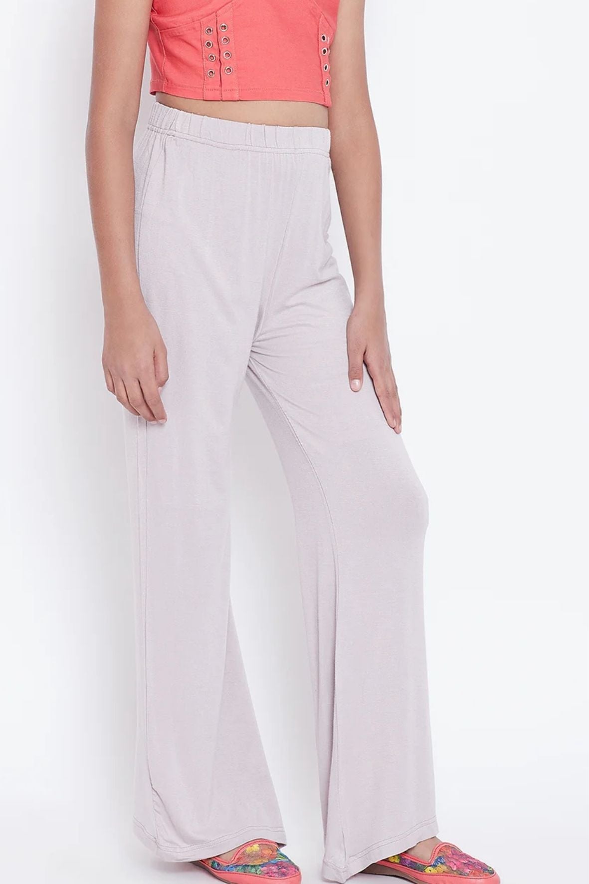 Grey Viscose Palazzo