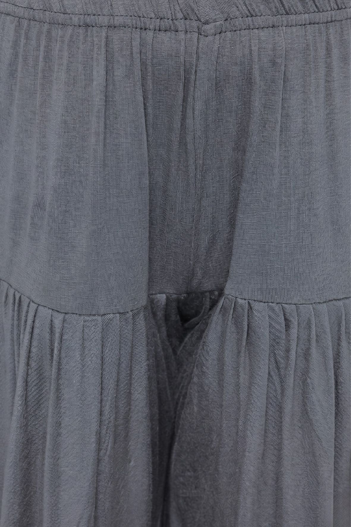 Grey Viscose Dhoti Pants