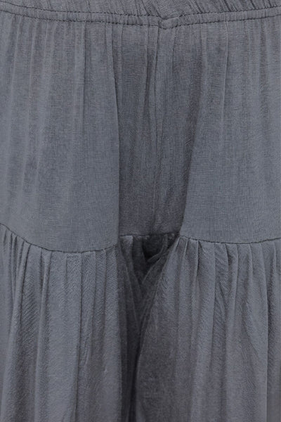Grey Viscose Dhoti Pants