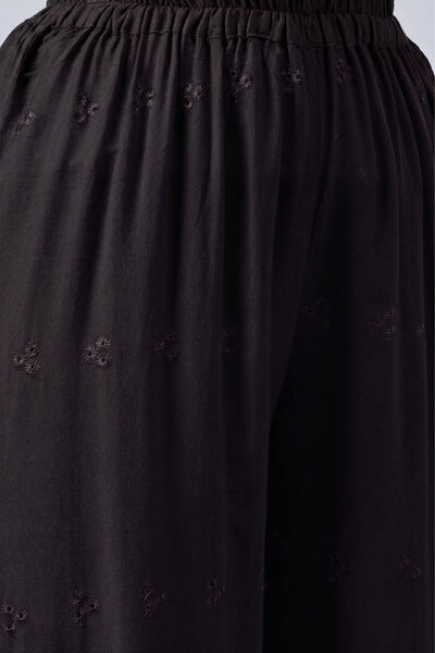 Black Chikankari Palazzos