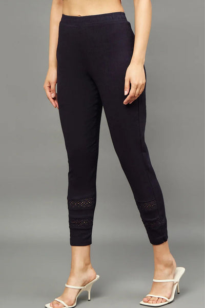 Navy Blue Double Lace Pants