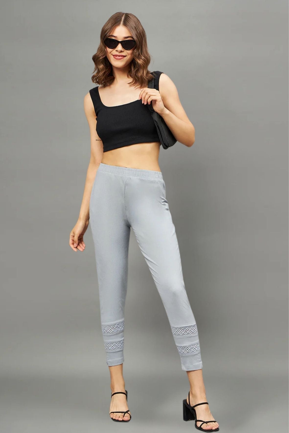 Light Grey Double Lace Pants