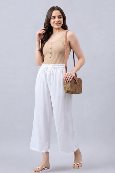 White Lace Palazzos