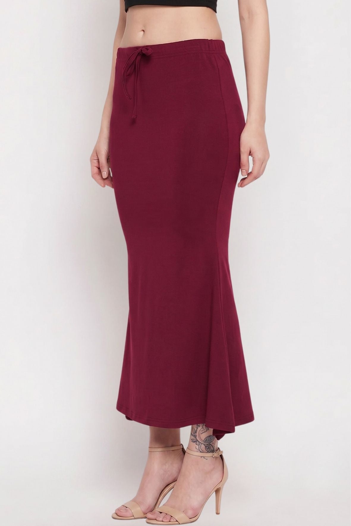 Maroon Petticoat Saree Shapewear Inskirt