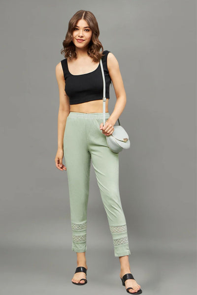 White Double Lace Pants