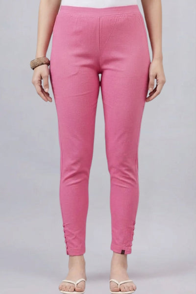 Peach Regular Fit Potli Pants