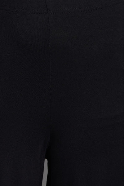 Black Plain Viscose Palazzo