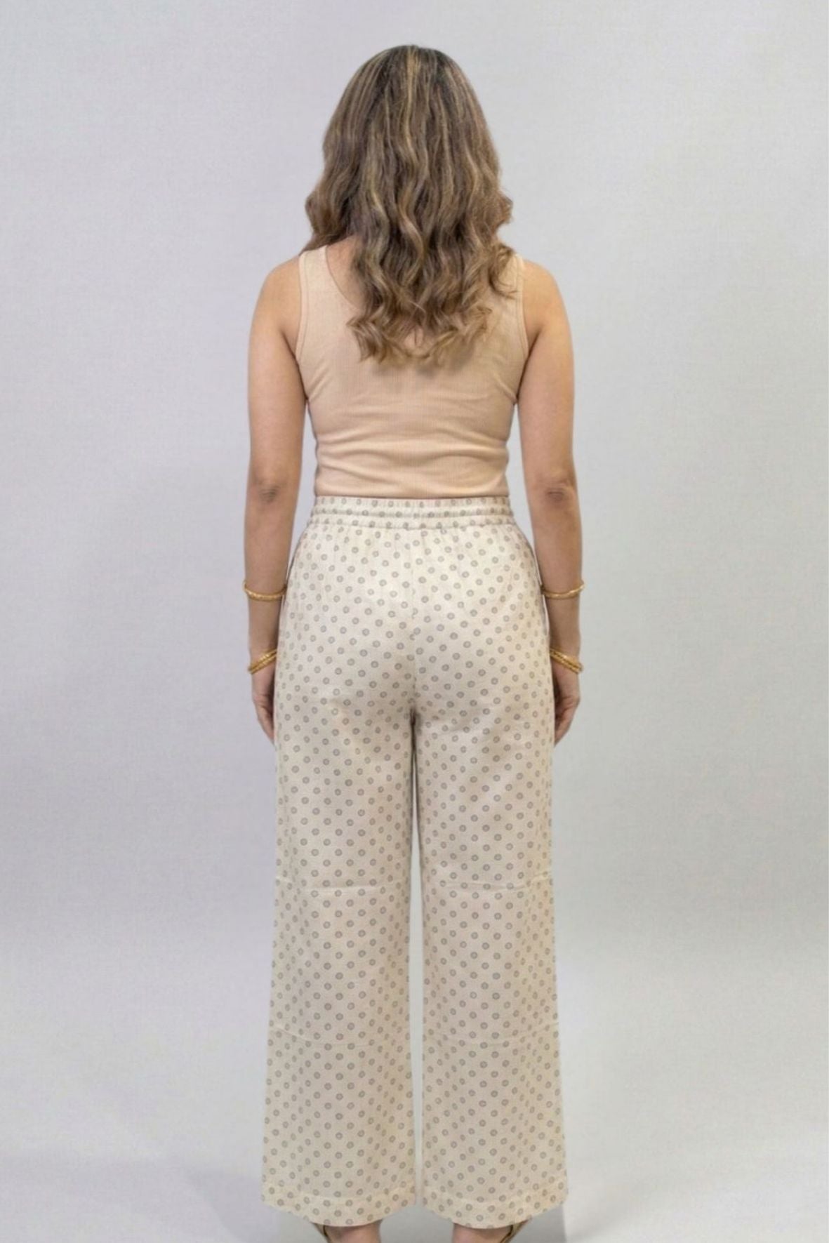 Ivory Micro Dot Printed Palazzo