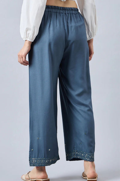 Grey Embellished Palazzo