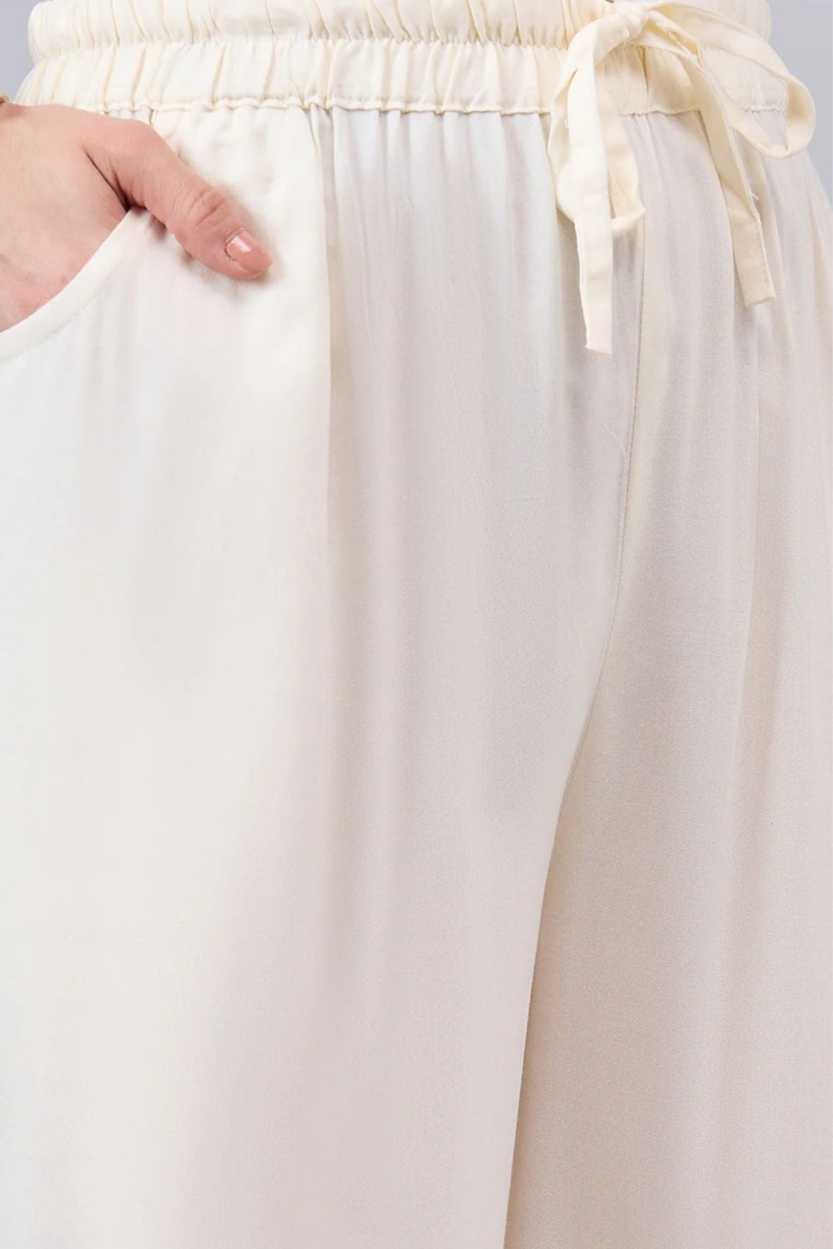 Off-White Lace Palazzos
