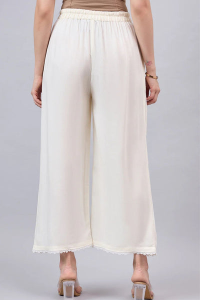 Off-White Lace Palazzos