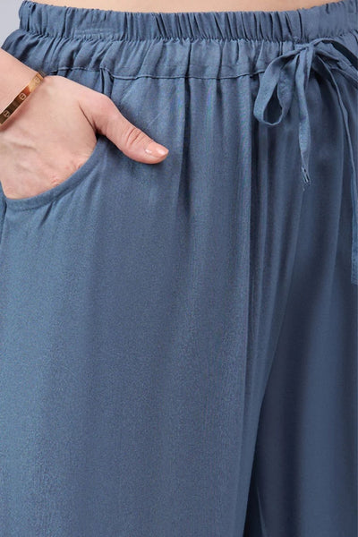 Light Grey Lace Palazzos