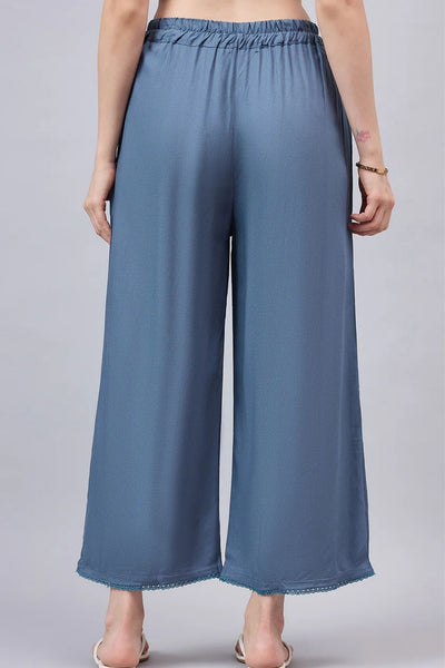 Light Grey Lace Palazzos