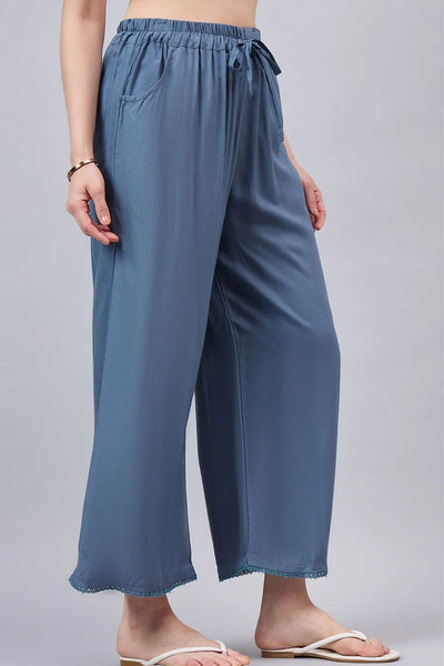 Light Grey Lace Palazzos