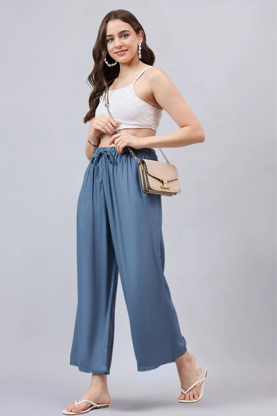 Light Grey Lace Palazzos