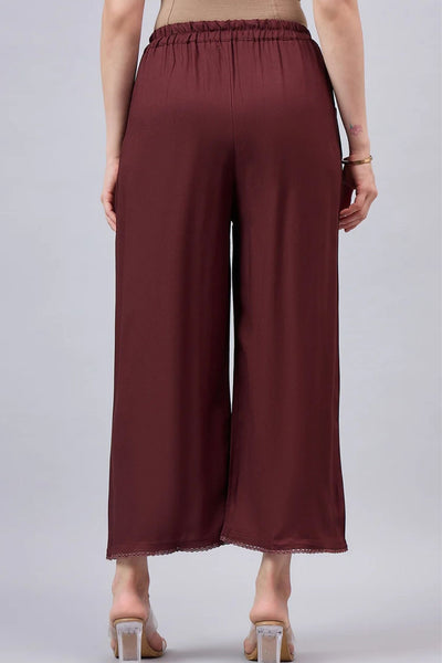 Brown Lace Palazzos