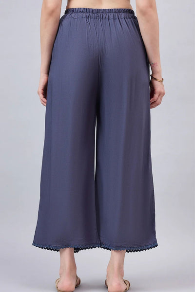 Dark Grey Lace Palazzos