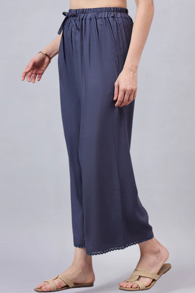 Dark Grey Lace Palazzos