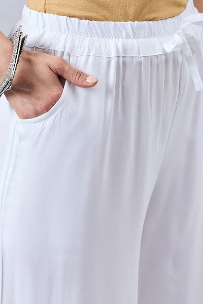 White Lace Palazzos