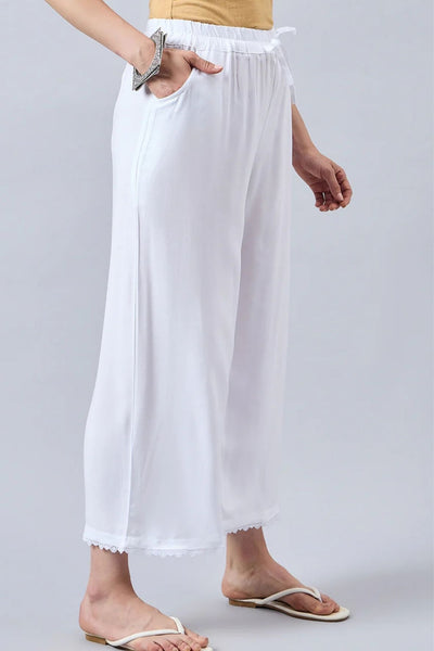 White Lace Palazzos