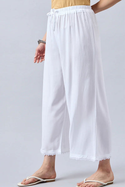 White Lace Palazzos