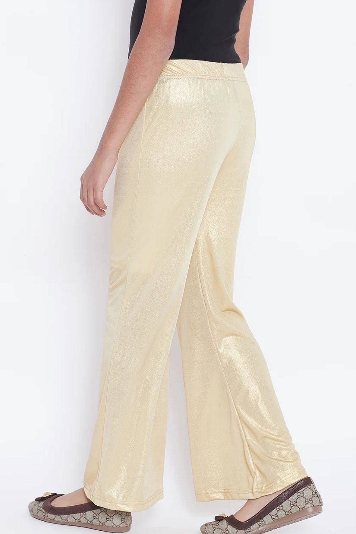 Kids Light Gold Shimmer Palazzo