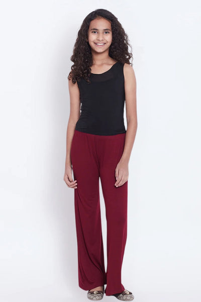 Maroon Viscose Palazzo